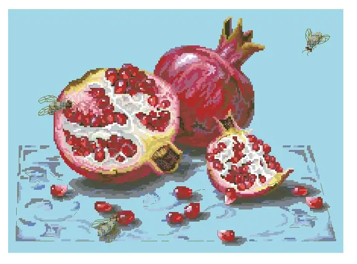 Золотая коллекция красивый набор для вышивки крестиком гранат граната красный