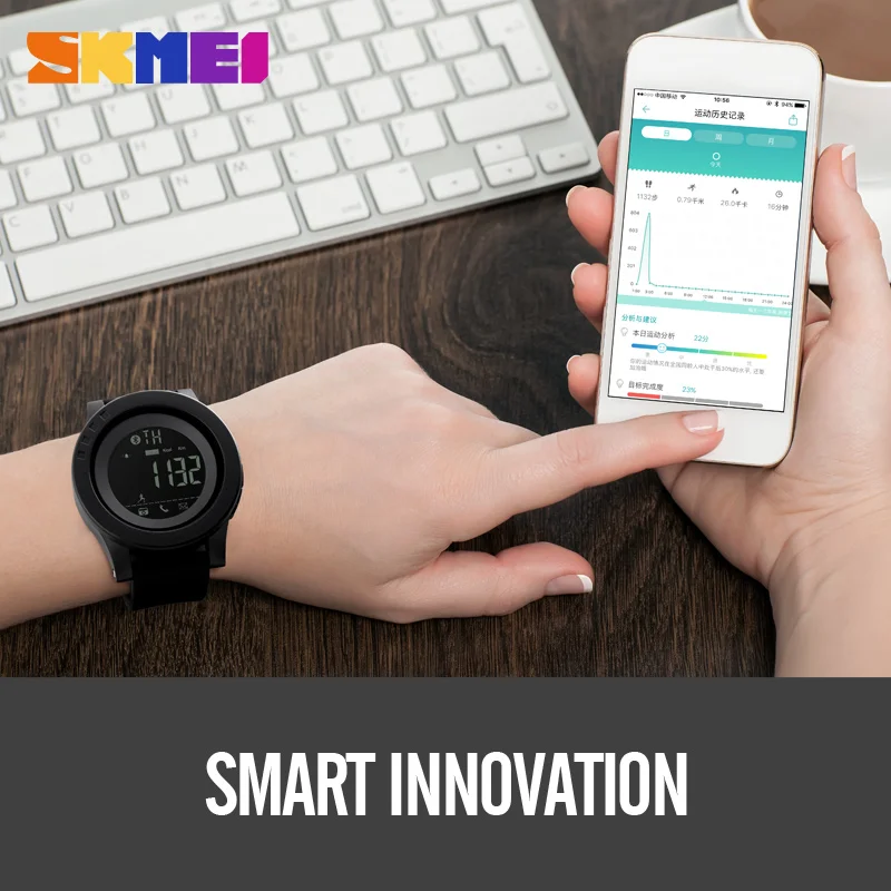 SKMEI Bluetooth мужские умные спортивные часы многофункциональные умные наручные часы приложение напоминание камеры напоминание о калориях сообщения о звонках