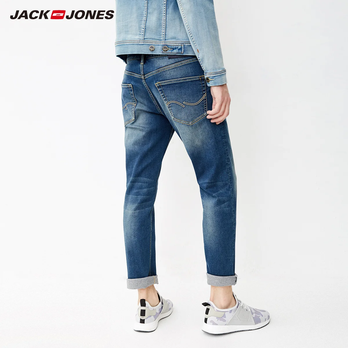 Мужские прямые джинсы Jack Jones облегающие весна осень 2019 | 218132501|Мужские джинсы|