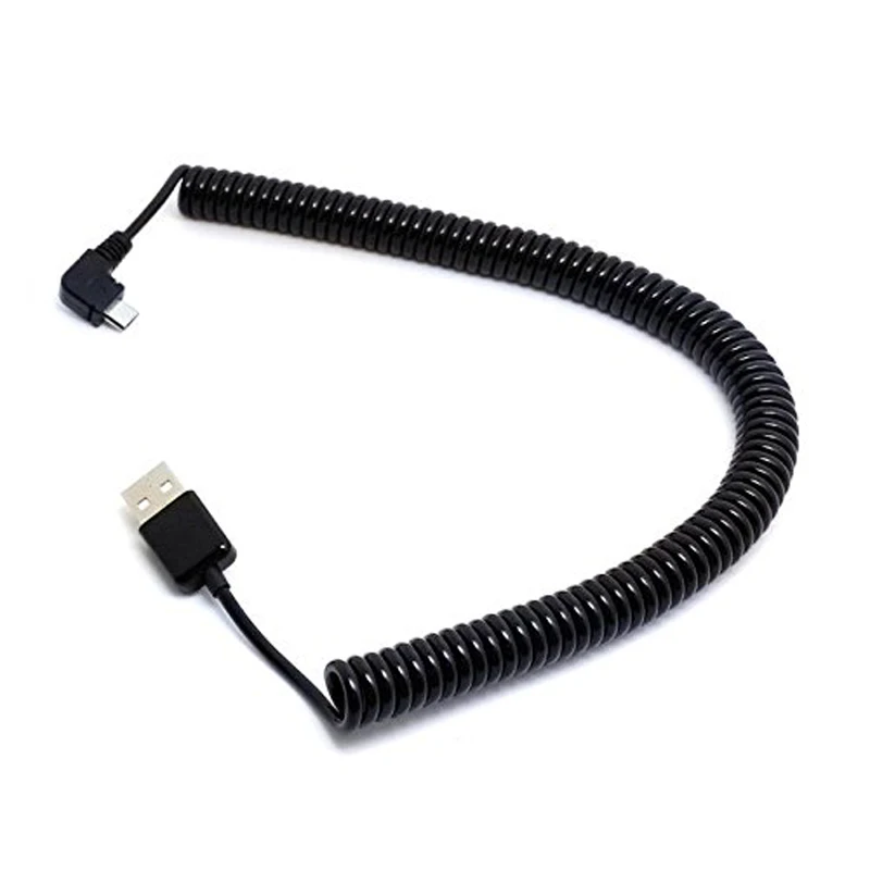 EUSTAK 90 градусов локоть USB 2 0 Micro папа типа мужской растягивающийся кабель для