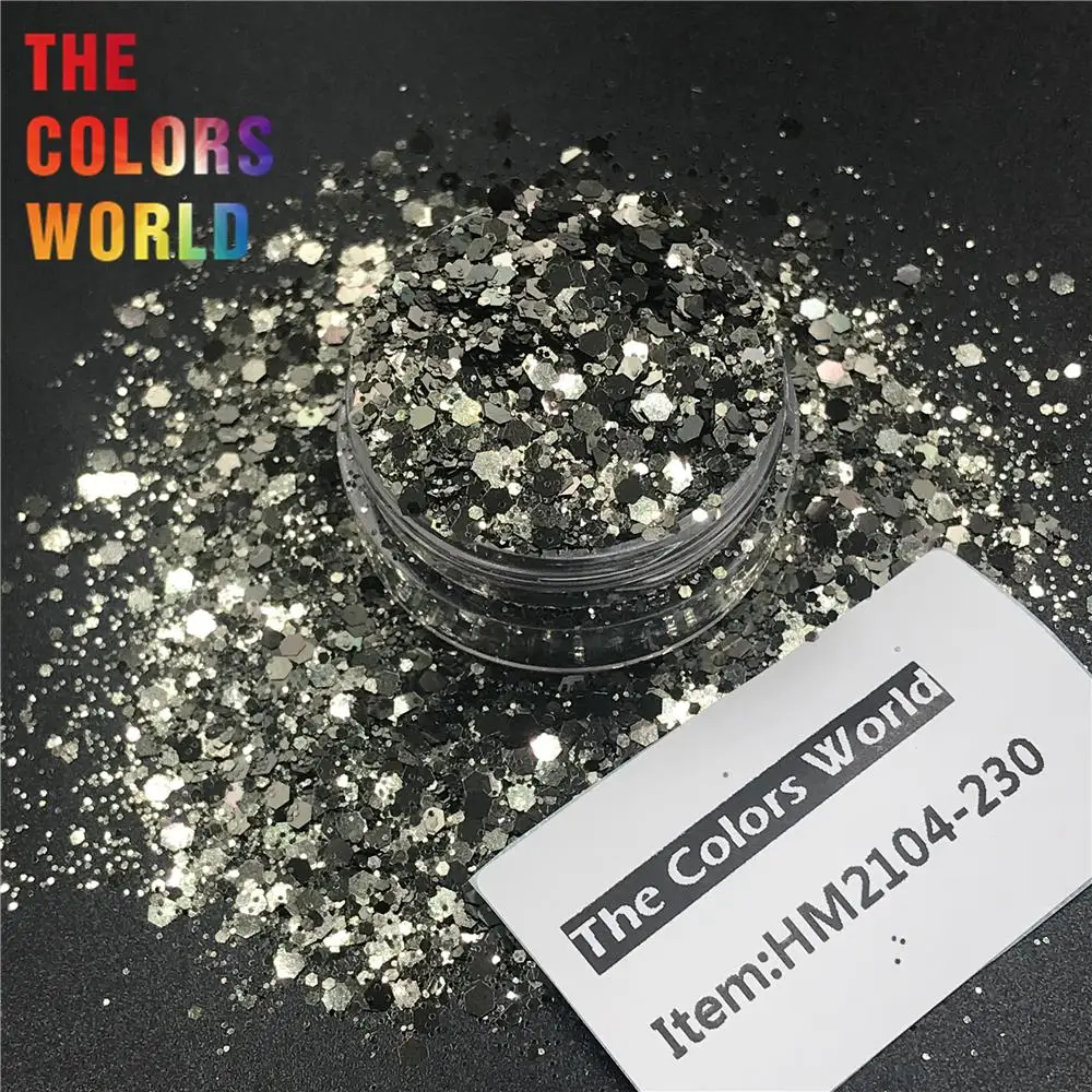 TCT-278 Шестигранная форма металлические обычные цветные ногти Блестки для дизайна ногтей украшение для лица Блеск Макияж для тела фестиваль ручная работа
