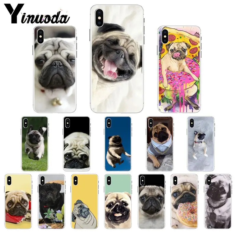 11pro MAX милый мопса на заказ фото мягкий чехол для телефона Apple iPhone 8 7 6 6S Plus X XS 5 5S SE XR |