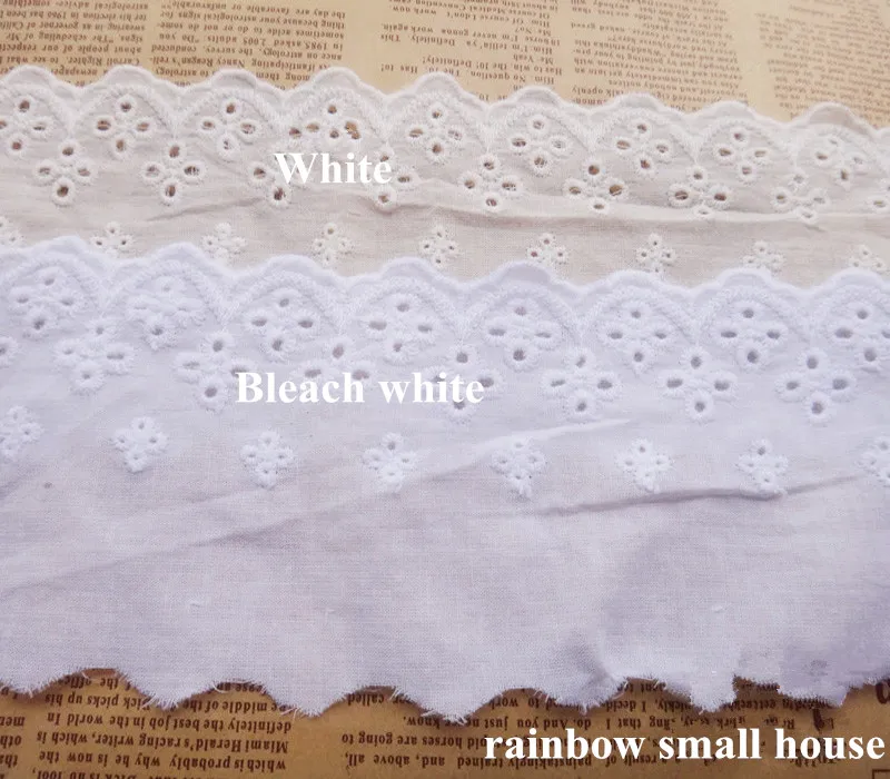 10 ярдов ширина 8 см белая хлопковая кружевная ткань красивый цветок венецианская