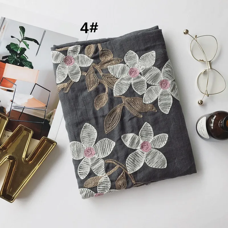 10 шт. женский шарф из вискозы с вышивкой|tassel scarf|fashion women scarfwomen fashion scarf |