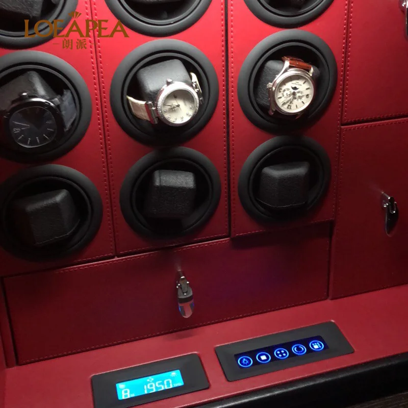Новый сейф для намотки часов 9 автоматических и хранения ювелирных изделий с
