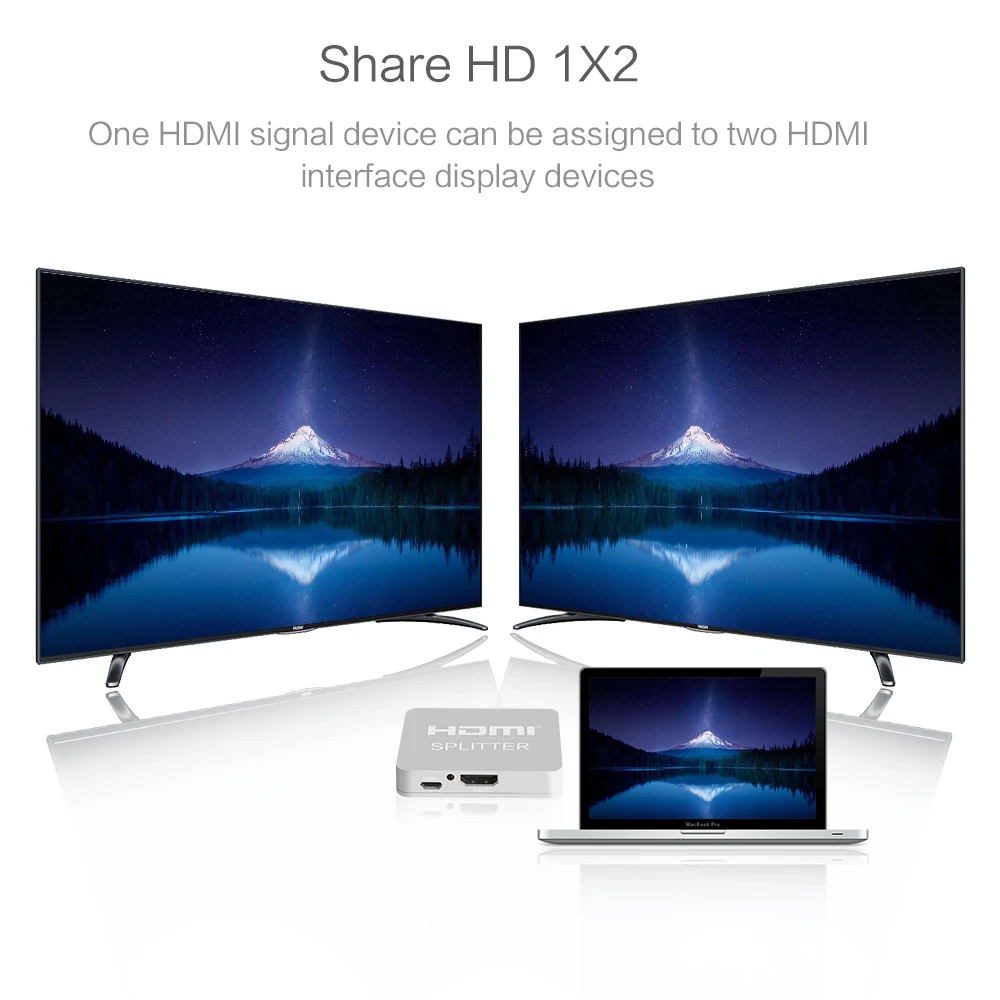 Премиум Full HD 3D 1080p 4K HDMI сплит тер коммутатор 1X2 1 в 2 выход усилитель двойной дисплей