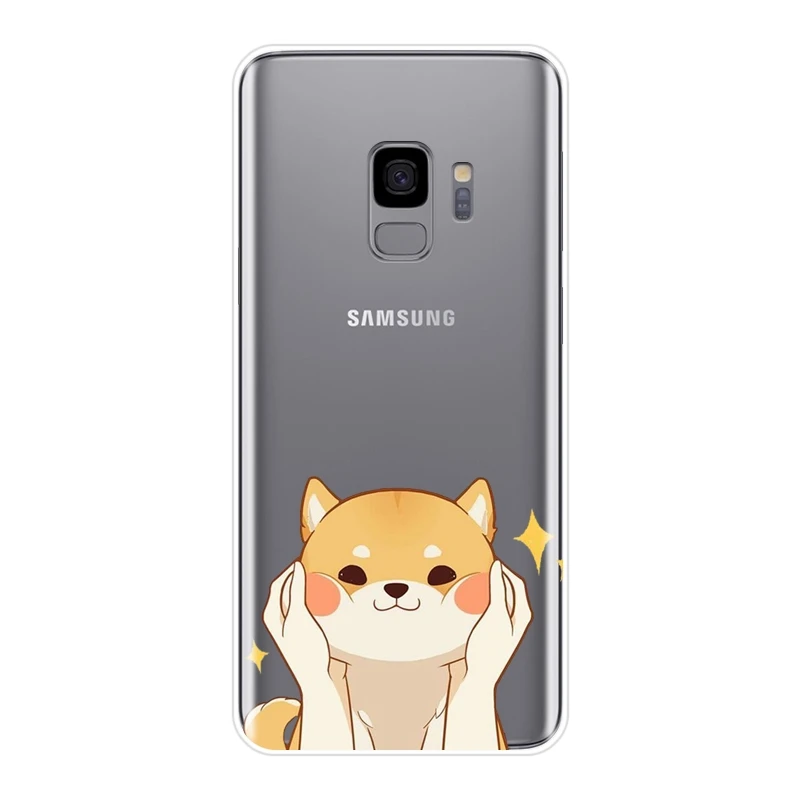 Силиконовый чехол для Samsung Galaxy Note 9 8 5 4 мягкая задняя крышка с собакой Шиба ину S8 S9