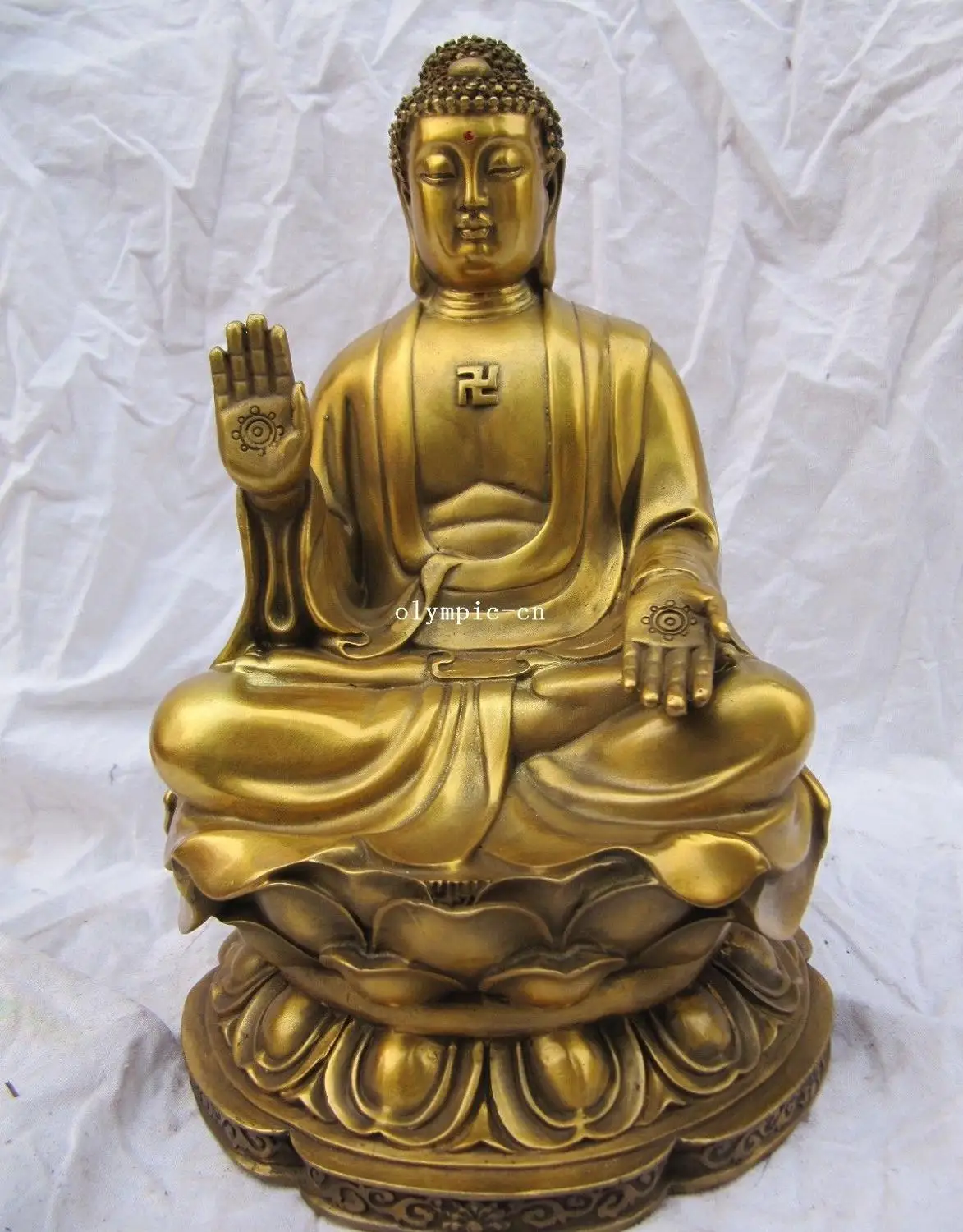 Латунная скульптура budhism buddha tathagata Vairochana статуя Шакьямуни 9 5 дюйма | Дом и сад
