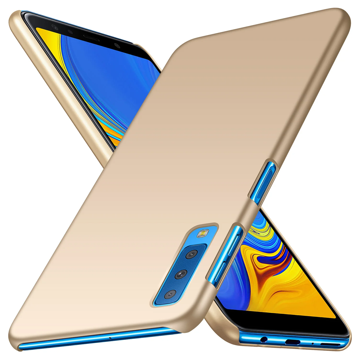 Для Samsung Galaxy A7 2018 чехол роскошный высококачественный Жесткий ПК Тонкий матовый