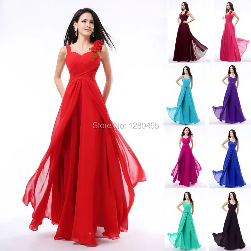 Шифон Невесты Платье Вечернее Женщины Vestidos de Festa Реальные Фото с цветами | Свадьбы