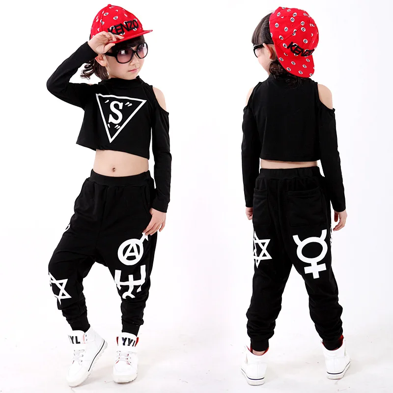 Детские шаровары в стиле хип хоп одежда для джазовых танцев девочек костюм поп