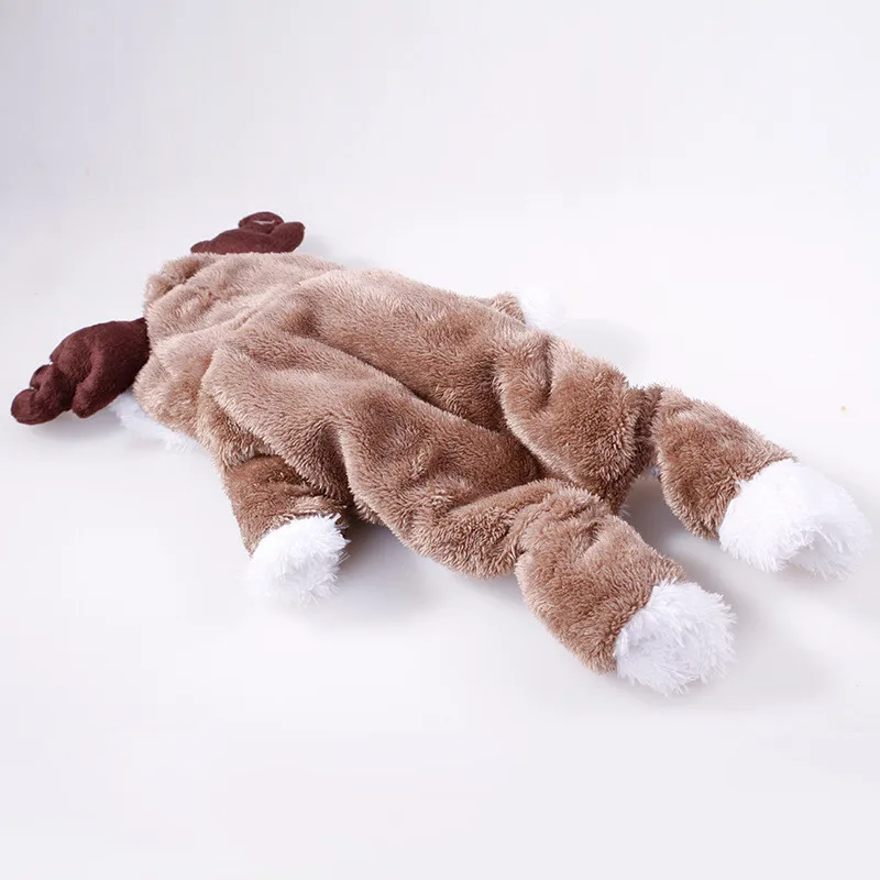 

2017 New Fashion Fleece Pet Dog Clothes for Small Dog Christmas Elk Christmas Pet Thick Pet Clothing Pet Jacket (brown)