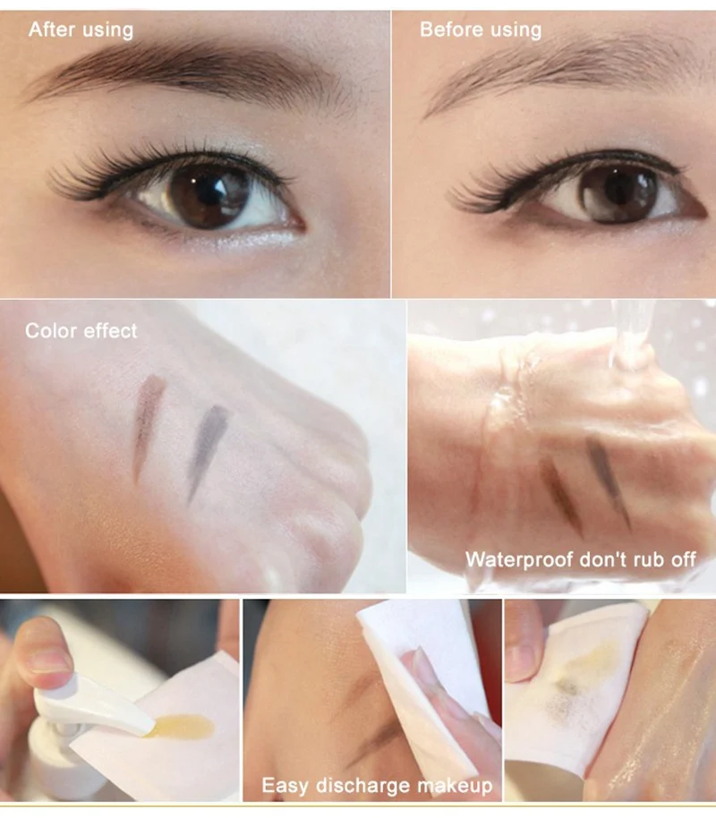 1 шт. Новый Макияж Карандаш Для Бровей бровей pen 5 colores Красоты Eye Liner Брови|pen blue|pen
