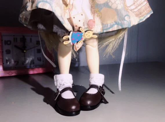 Кукла Blyth 1/4 bjd 1/6 обувь для кукол цветная на плоской подошве с маленькой кожаной