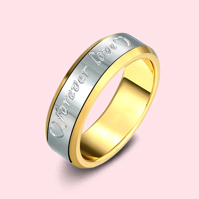 Модные парные кольца с надписью Forever Love JZ101 коллекция 2021 года ювелирные изделия