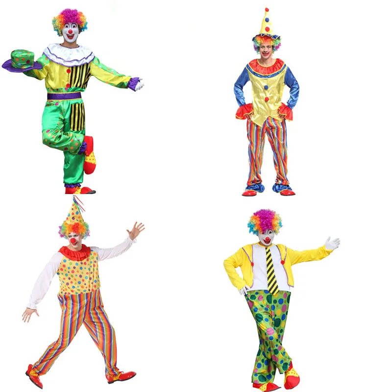 

Clown Cosplay Amusement Park Performance Clothing Adult halloween costumes for women men Carnival Party Decoration Christmas