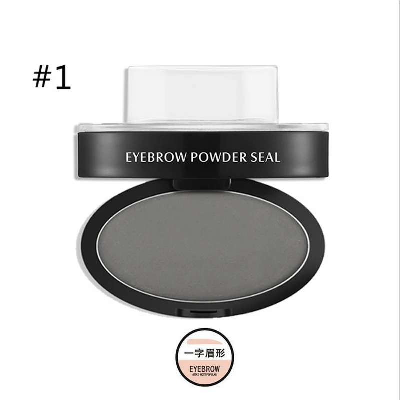 Dark Grey Straight 3 цвета бровей порошковый уплотнитель тени для бровей Набор Водонепроницаемый трафарет для бровей прямая изогнутая форма тени для бровей с печатью палитра Stamper - Цвет: Dark Grey Straight