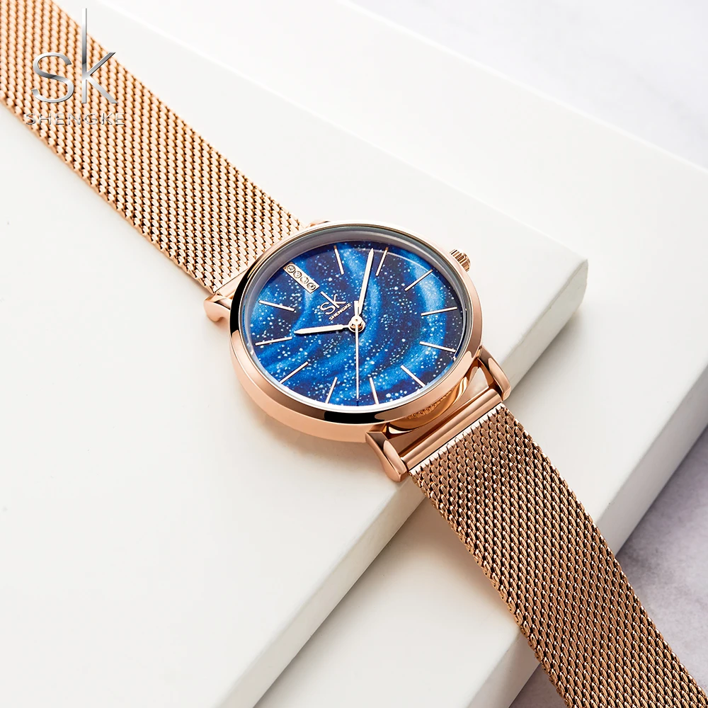 Shengke Luxury Starry Sky Watch Women Watches Fashion Diamond SK Women Wrist Watch Ladies Clock Relogio Feminino Reloj Mujer