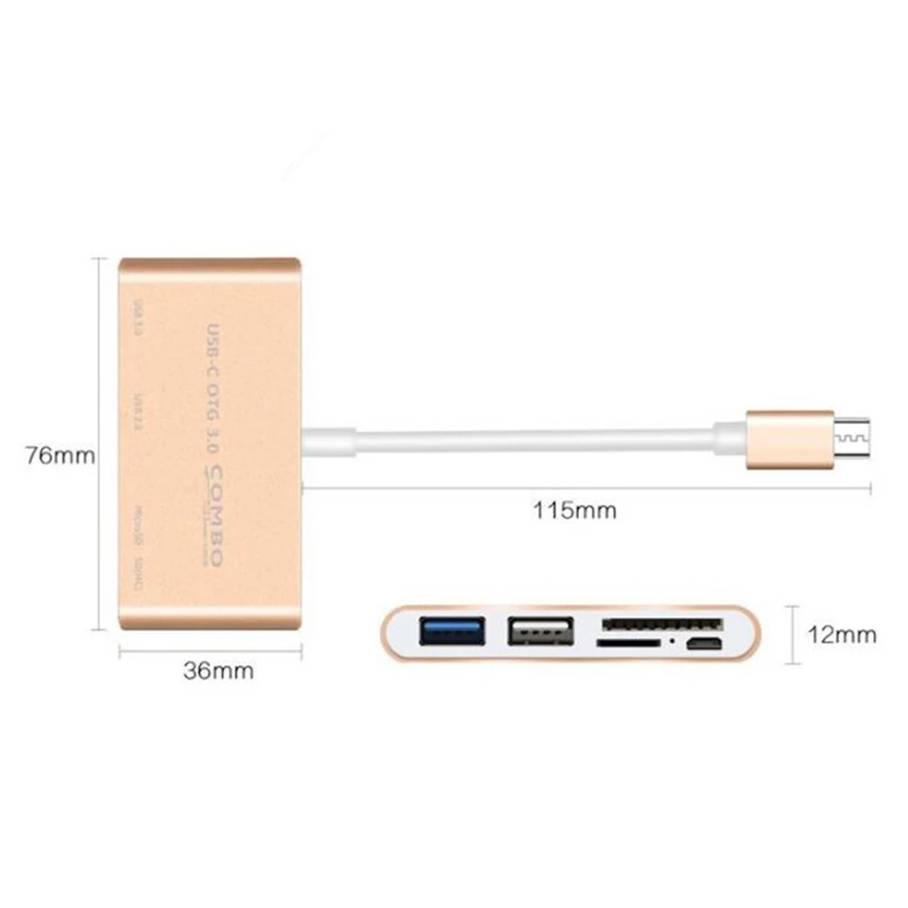 Новый кабель Переходник USB C на мульти SD CF MicroSD карты для устройства чтения sd карт