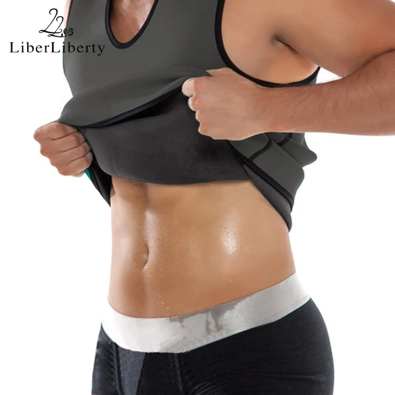 Мужской спортивный неопреновый жилет для похудения с молнией|corsets for waist training|shaper