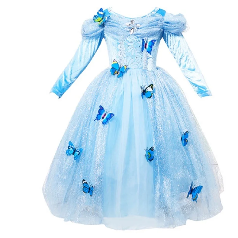 Детский маскарадный костюм для маленьких детей платье принцессы Золушки девочек