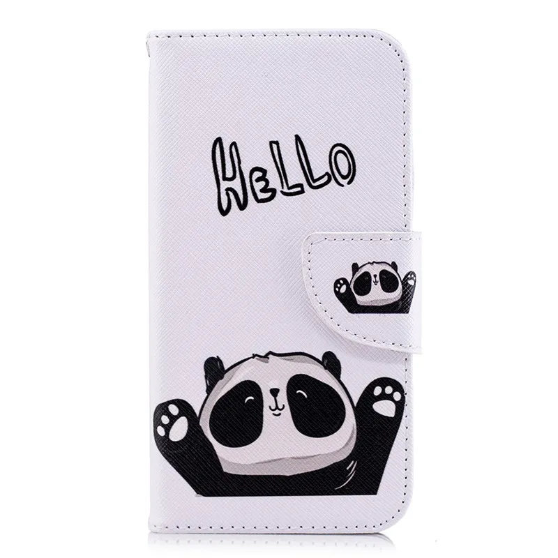 HELLO Panda Для samsung Galaxy A520 j330 j530 j730 j3 j5 j7 A5 S10 S10E S9 S8 плюс Ретро защелкивающийся кожаный чехол-бумажник с карманами крышка Фирменная Новинка P07Z - Цвет: HELLO Panda