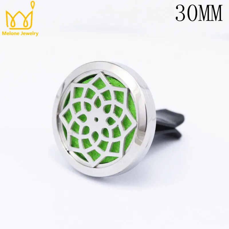 Tree 30mm 316L Stainless Steel Car Accessories Essential Oil Diffuser Locket Clip Aromatherapy Pendants 10 Free Pads | Украшения и
