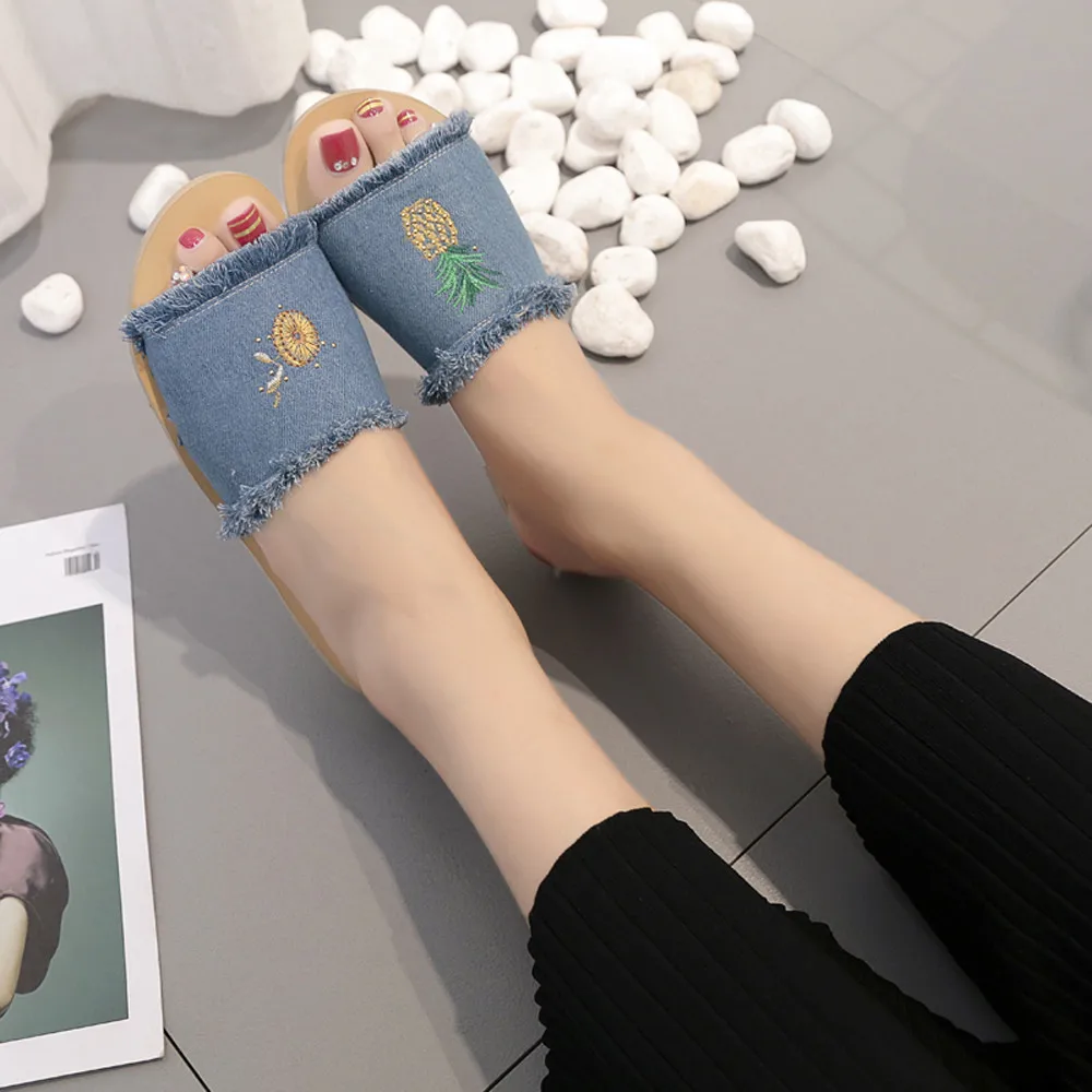 Шлепанцы женские шлепанцы женская обувь модные летние пляжные на плоской