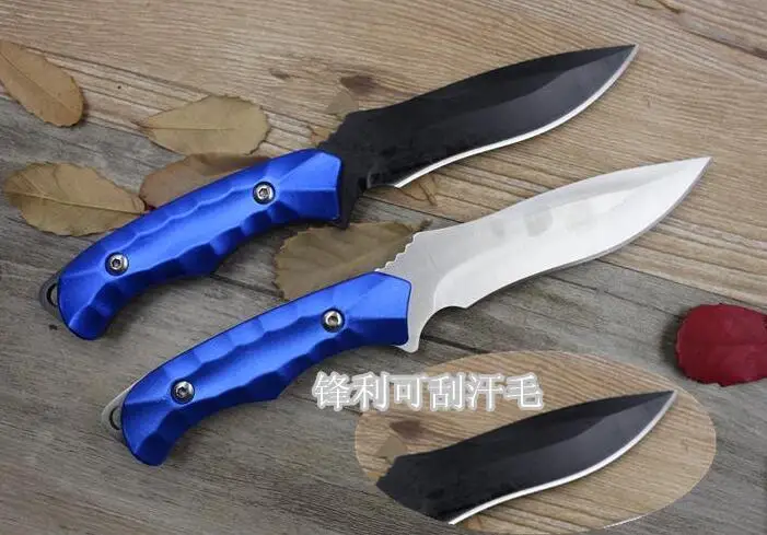 WTT Honor Охотничий Тактический фиксированный нож с 5Cr13Mov лезвием, алюминиевая ручка, Карманный Походный нож для выживания, Прямые Ножи EDC, инструменты