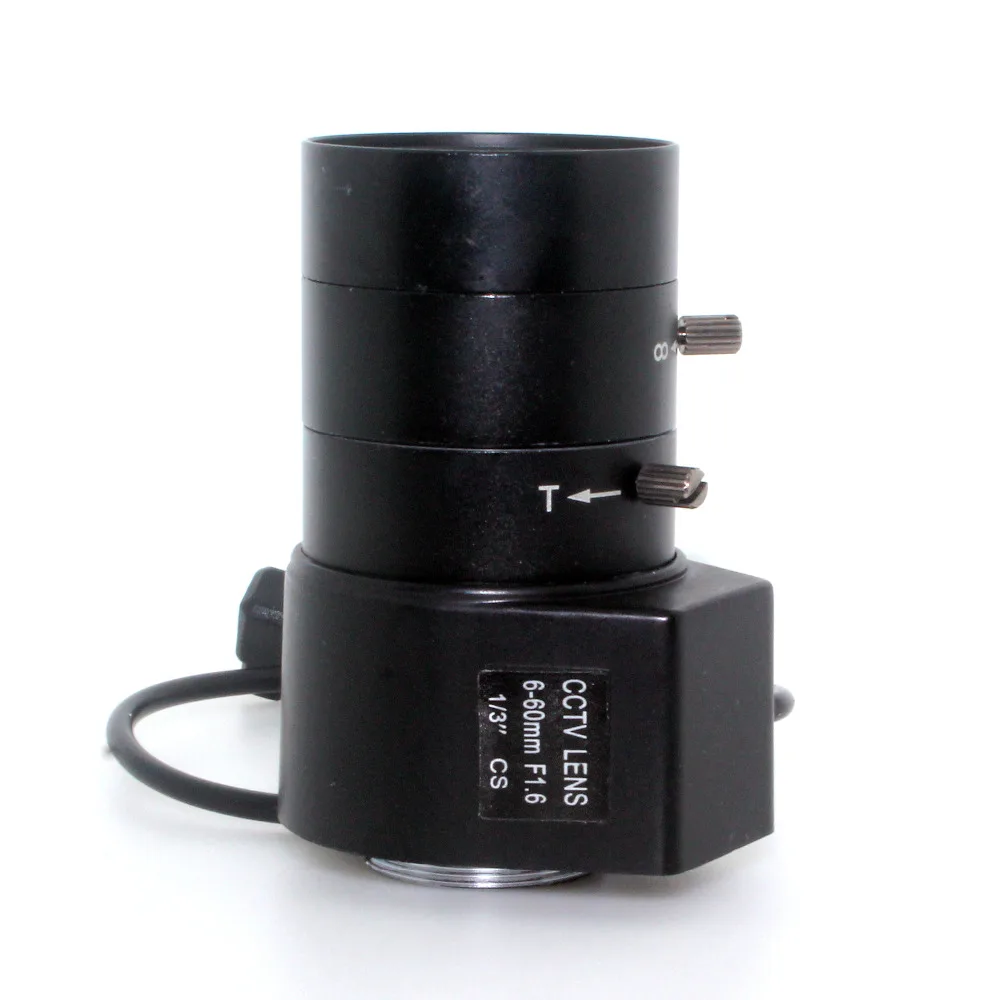 HD 1/3 &quot6-60 мм F1.6 CS Mount DC Auto Iris варифокальный ИК CCTV объектив для корпуса камеры |