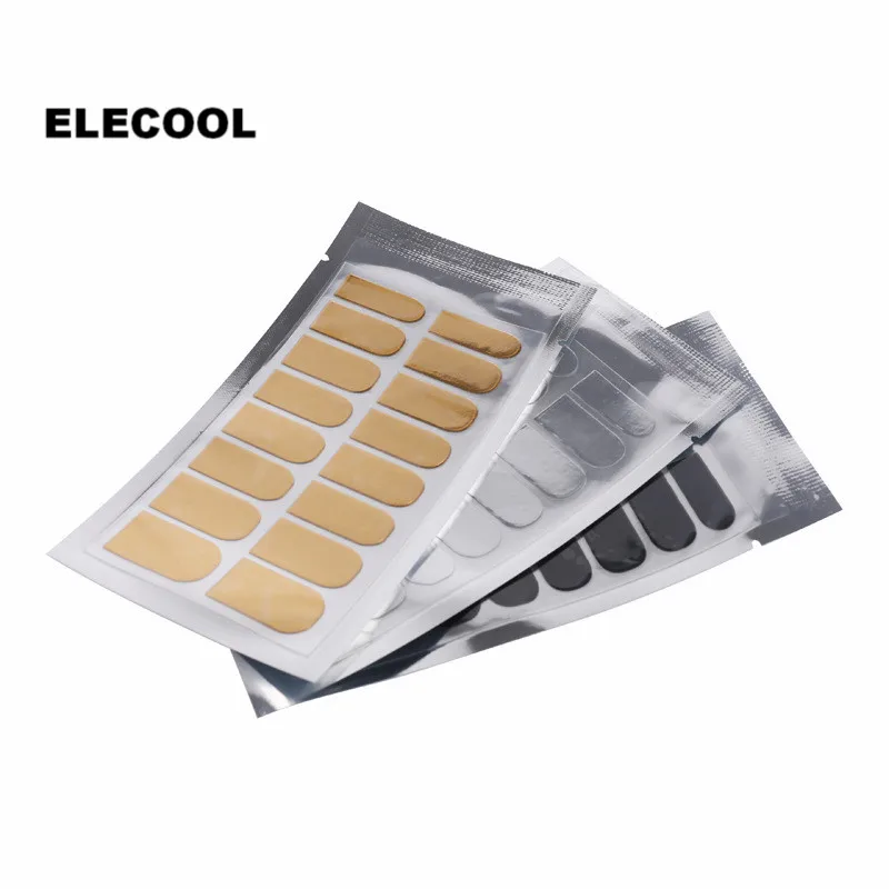 ELECOOL металлические золотые наклейки для ногтей долговечные украшения без пятен