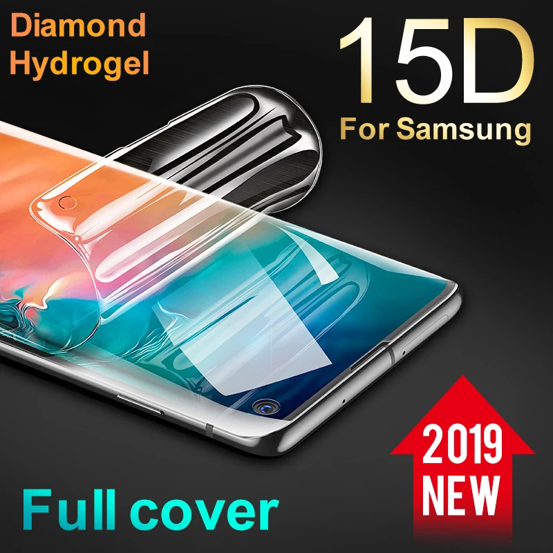 15D Защитная Гидрогелевая пленка для samsung galaxy S8 S9 S10 Plus S10e Защита экрана для galaxy S7 S6 edge Note 8 9 не стекло