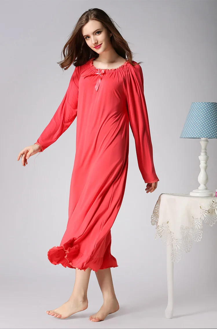 Fdfklak 100% Cotton 2018 Spring Autumn Long Sleeve Nightgown For Pregnant Women Plus Size Maternity Pregnant Dress M-XXL Q0414 enlarge