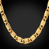 kpop men necklace high quality goldsilver color figaro trendy chunky chain necklace for men jewelry n750
