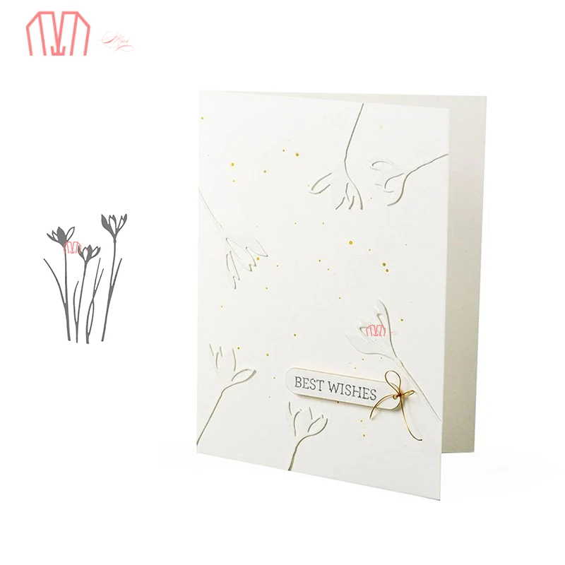 Mai 4Pcs/set Crocus Metal Cutting Dies Stencils for DIY Scrapbooking photo album Decorative Embossing Paper Cards |