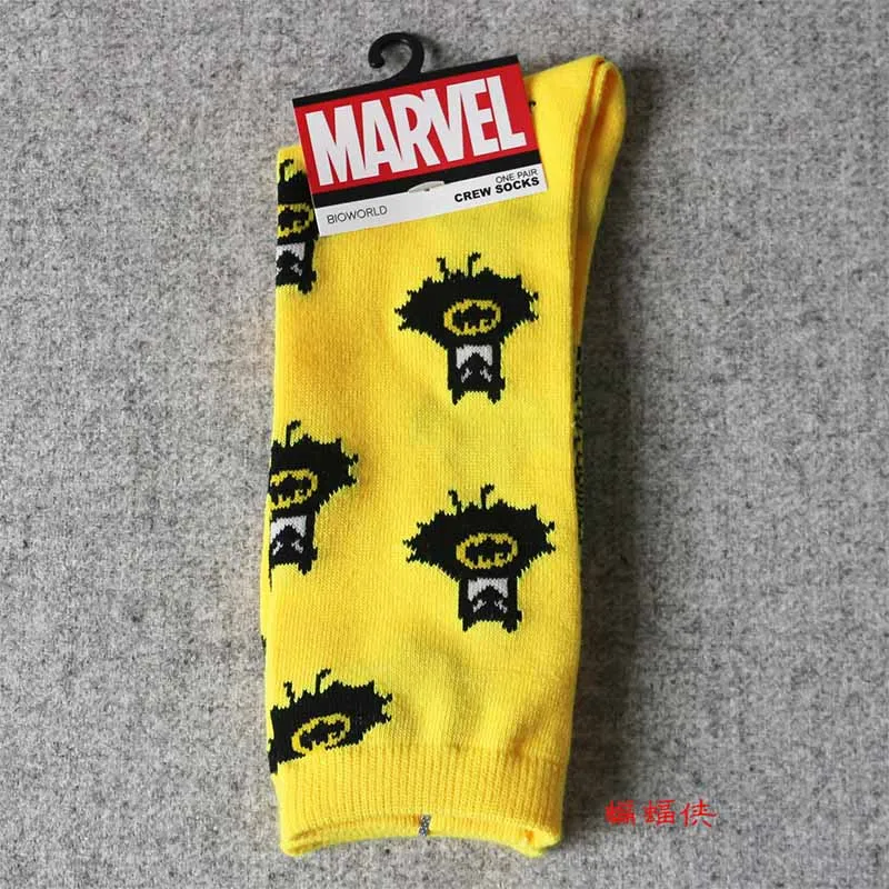 SMT-43-3 Герой комиксов Marvel General носки с героями мультфильмов Железный человек Капитан Америка до колена теплые Прошитые узор противоскользящие повседневные мужские носки - Цвет: SMT-43-3