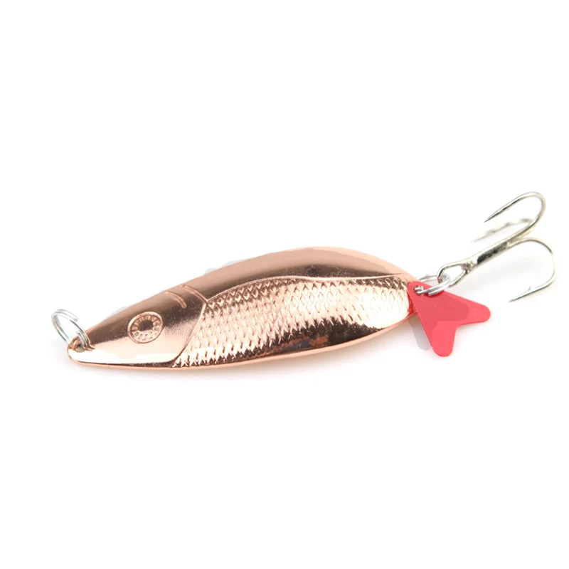 Spoon Fishing Lure Hard Fish Bait 2 colors Metal Jigging Spinner 2pcs/lot | Спорт и развлечения