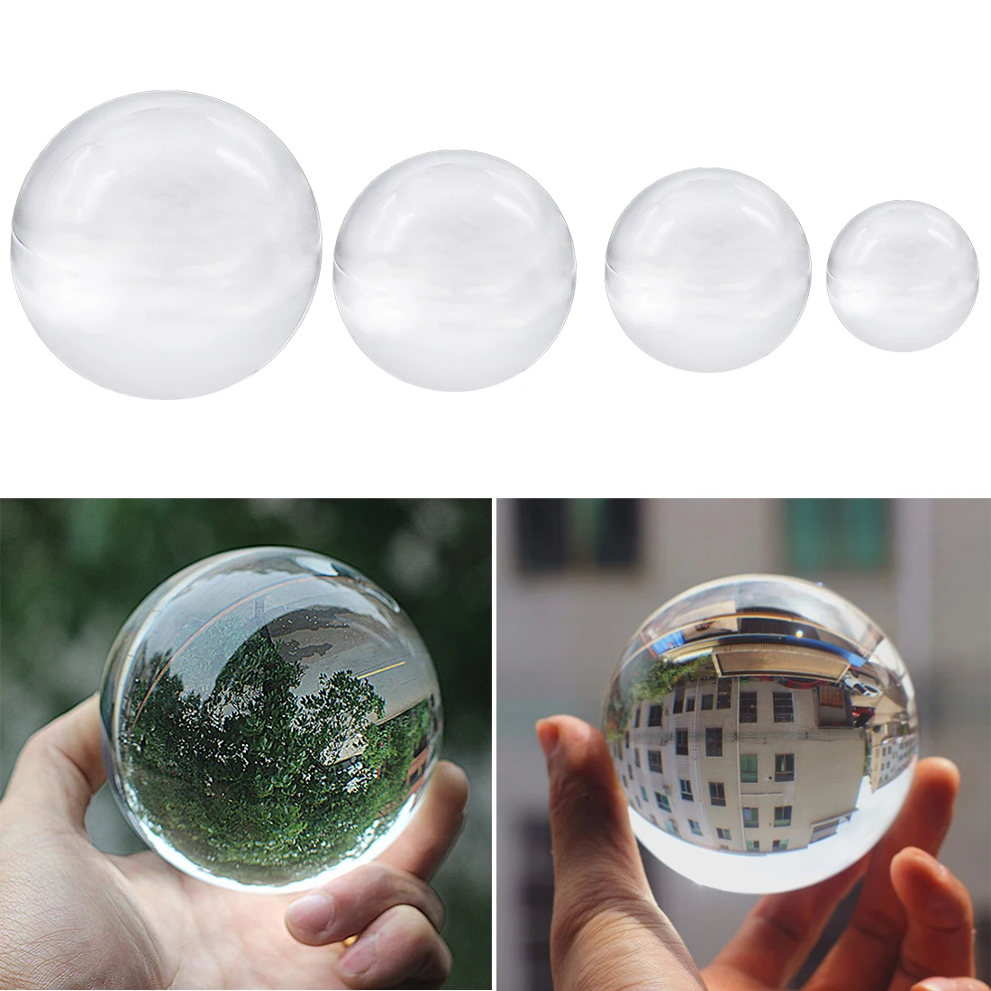 4 размера хрустальный шар фигурки миниатюрные фотографии реквизит Lensball