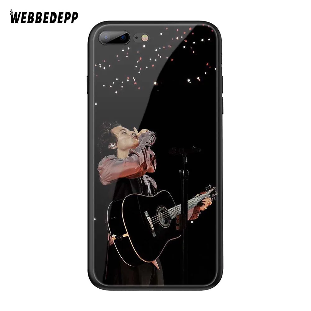 TG12 WEBBEDEPP One Direction в виде татуировки Harry Styles» закаленное Стекло чехол для Apple iPhone 6 6S 7 8 плюс 5 5S SE XR X XS 11 Pro MAX чехол - Цвет: TG12