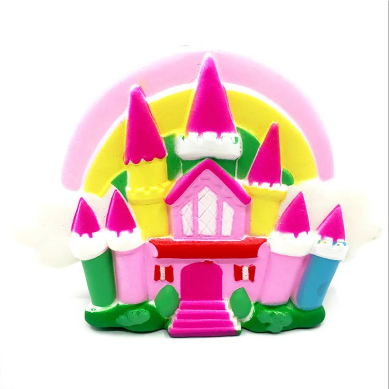 Мультфильм замок Kawaii Squishy мягкие игрушки замедлить рост забавные Slimetoy Squeeze