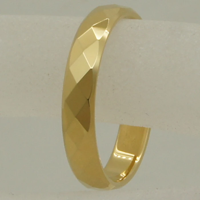 Женское геометрическое кольцо 3 мм с гальваническим покрытием цвета шампанского