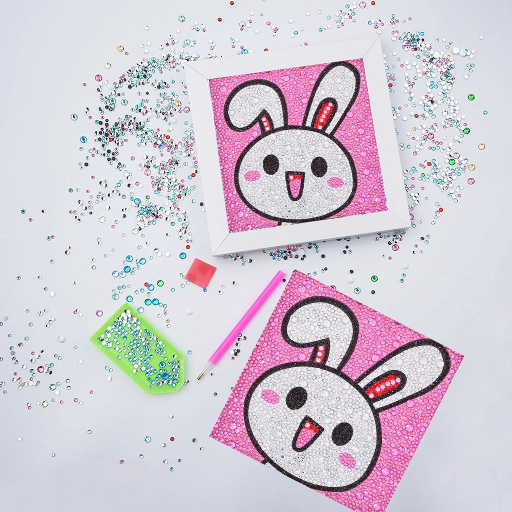 5D DIY Diamond Painting Cross Stitch Embroidery White Rabbit Mosaic Animal Home Decor Christmas Gifts For Kids | Дом и сад
