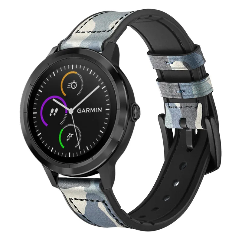 Быстрая замена кожаный силиконовый браслет для Garmin vivoactive 3 music Venu Forerunner 245 645 ремешок умные часы мягкий браслет