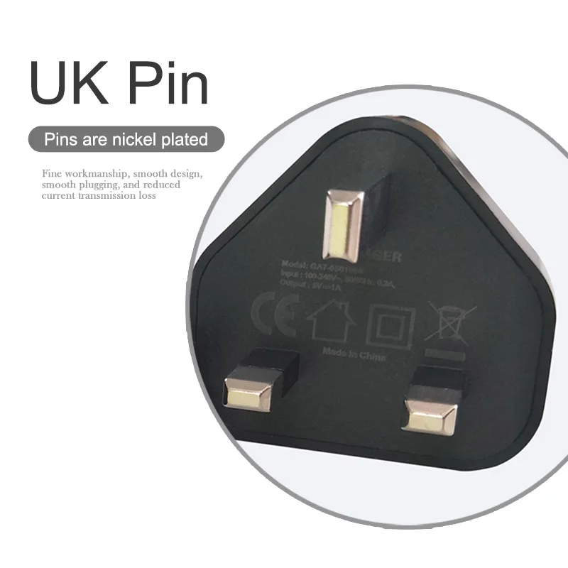 USB зарядка 5V1A Сертифицированный адаптер стандарта CE переходник для