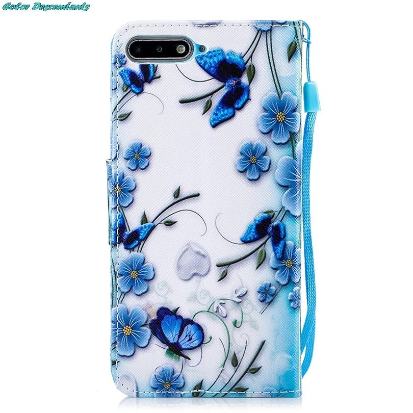 Чехол для Coque huawei Y6 2018 чехол СПС Prime случаев 3D Bling милый кот кожа флип