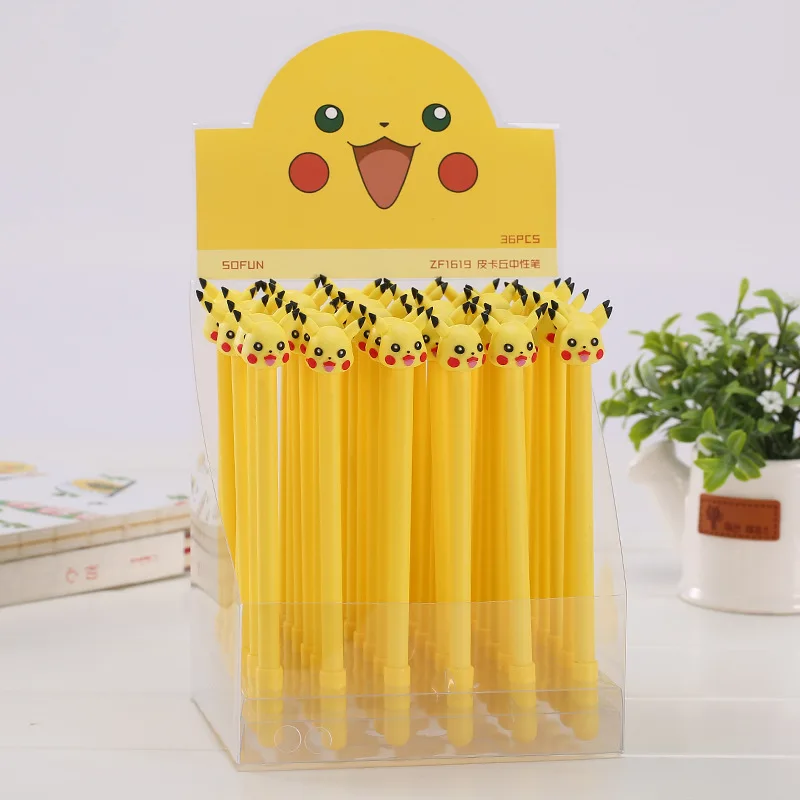 1PC Cute Kawaii Stationery Black Ink Animal Gel Pen 0.5mm Cartoon Plastic Pens for Writing Office School Supplies | Канцтовары для
