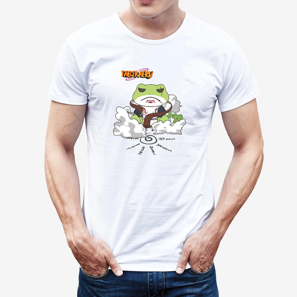 2018 NARUTO Frog Anime Short Sleeve T shirt Men/Women Funny Tshirts Cotton hip hop Men Summer tee homme Cool Top Tees | Мужская одежда