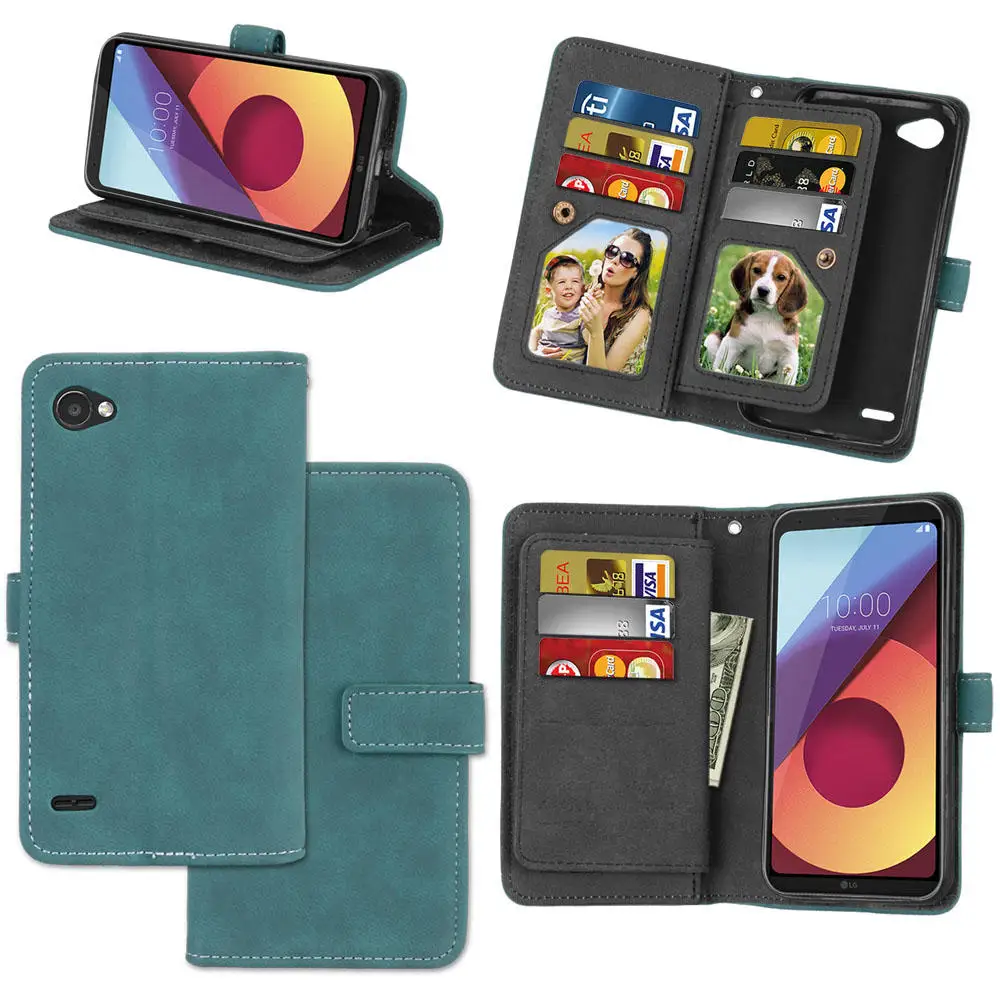 Для LG G4 G5 G6 Q6 K3 K4 K7 K8 K10 LV3 LV5 X5 флип-кошелек 9 карт Кожаный чехол-подставка для LS770 LS775