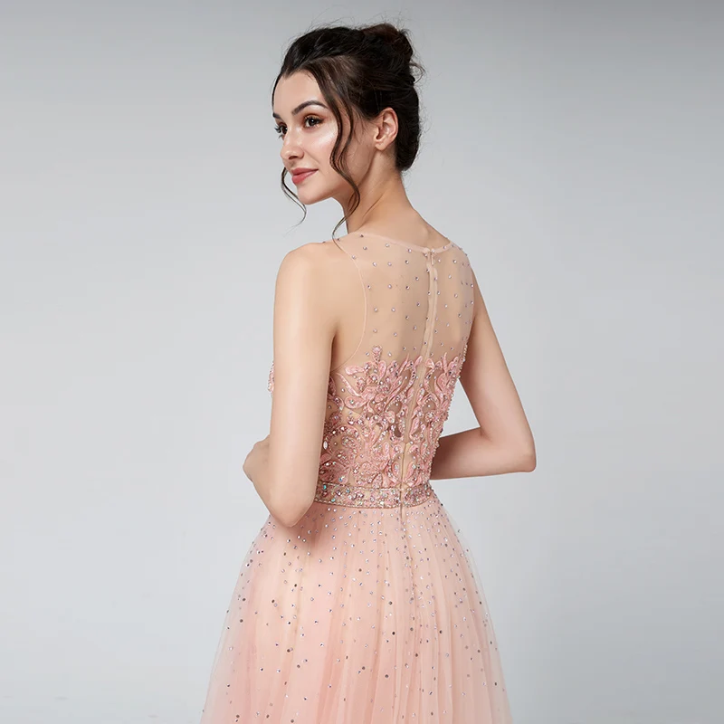 Элегантное вечернее платье с узором румяна Дубайский арабский Vestido De Festa Тюль