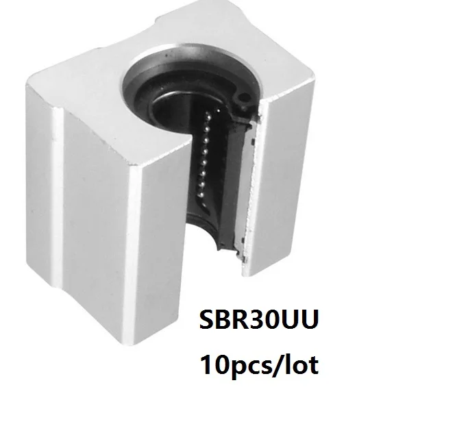10 шт./лот SBR30UU Линейный шарикоподшипник открытого типа для SBR30 30 мм линейная